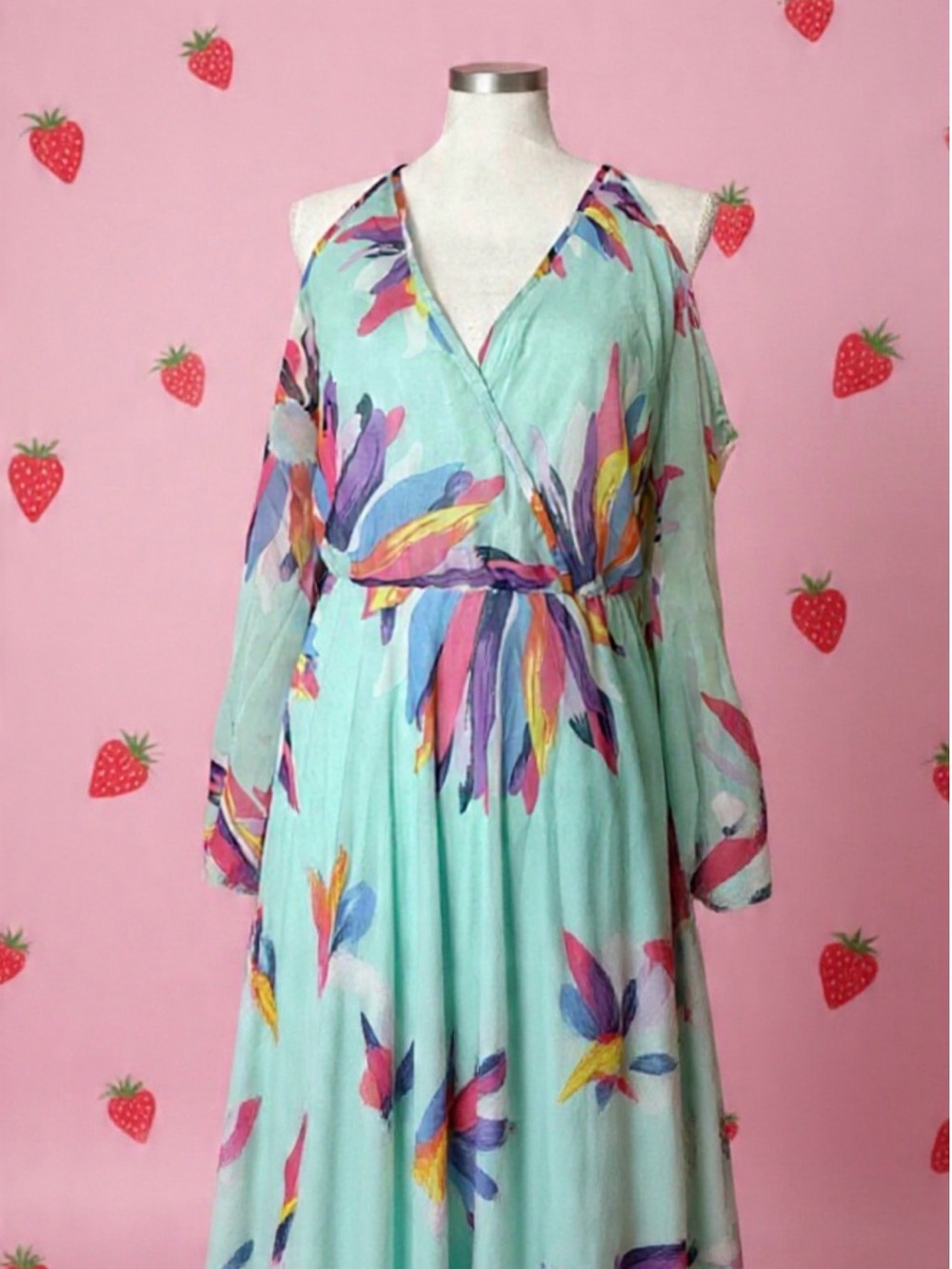 Cold-Shoulder Maxi Dress L, 🇺🇸